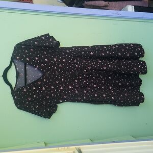 Sweet Wanderer Floral Black Loose Fit Dress